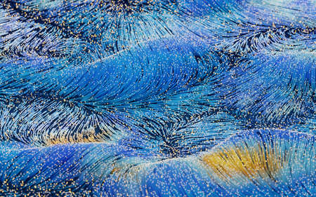 Abstract flowing lines, flowing particles, 3d rendering. Computer digital drawing.