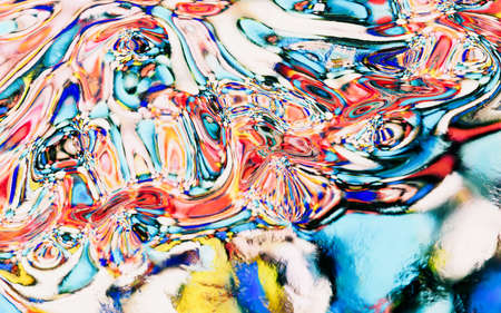 Abstract gradient liquid, 3d rendering. Computer digital drawing.の写真素材