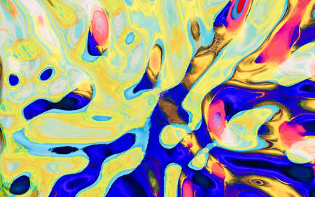 Abstract gradient liquid, 3d rendering. Computer digital drawing.の写真素材