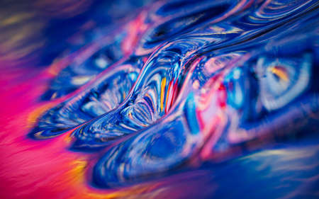 Abstract flowing liquid, 3d rendering. Computer digital drawing.の写真素材
