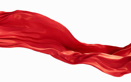 Red flying clothes, 3d rendering. Computer digital drawing.の写真素材