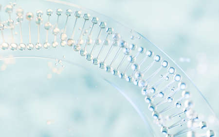 Biology molecules structure, 3d rendering. Computer digital drawing.