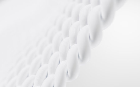 Wave cloth with microscopic detail, 3d rendering. Computer digital drawing.の写真素材