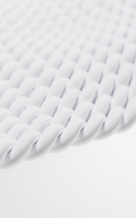 Wave cloth with microscopic detail, 3d rendering. Computer digital drawing.の写真素材