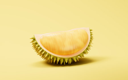 The fruit durian, delicious fruit, 3d rendering. Computer digital drawing.の写真素材
