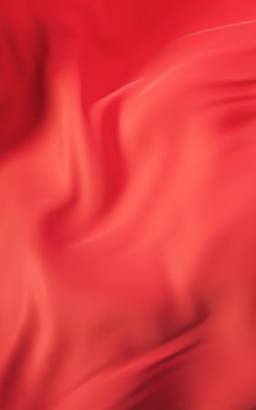 Flowing red cloth background, 3d rendering. Computer digital drawing.の写真素材