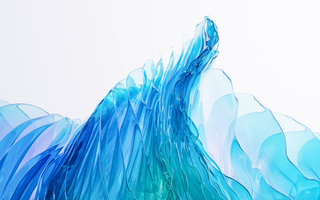 Gradient multilayer glass background, 3d rendering. Digital drawing.の写真素材