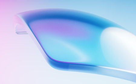 Gradient transparent geometry background, 3d rendering. Digital drawing.
