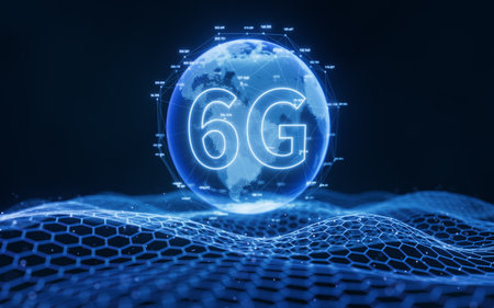 6G concept, science and technology, 3d rendering. Digital drawing.の写真素材