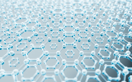Hexagonal structure background, 3d rendering. Digital drawing.
