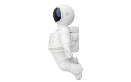 White space man, 3d character, 3d rendering. Digital drawing.の写真素材