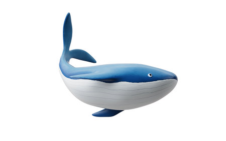 Whale with cartoon style, 3d rendering. Digital drawing.の写真素材