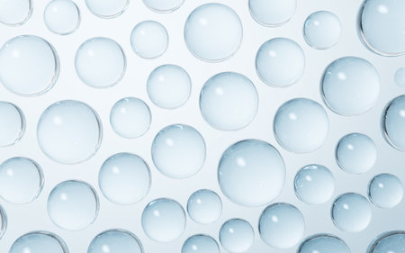 Transparent glass bubbles background, 3d rendering. Digital drawing.の写真素材