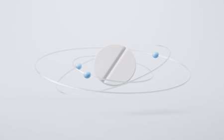 Medical pill with health care concept, 3d rendering. Digital drawing.の写真素材