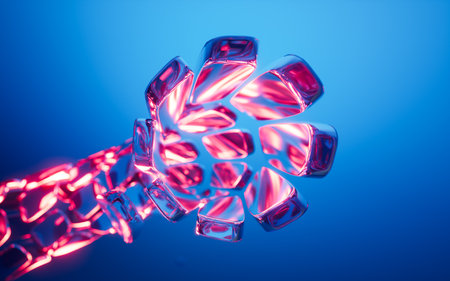 Abstract glass geometry background, 3d rendering. Digital drawing.