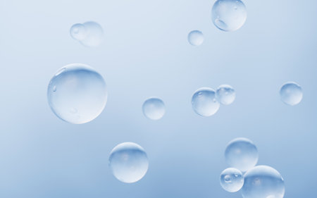 Blue water drop background, 3d rendering. Digital drawing.の写真素材