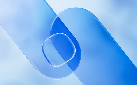 Abstract glass geometries background, 3d rendering. Digital drawing.の写真素材