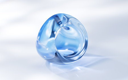 Abstract shiny glass geometry background, 3d rendering. 3D illustration.の写真素材