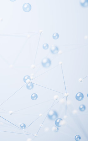 Molecule with biology concept background, 3d rendering. 3D illustration.の写真素材