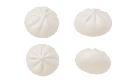 Chinese food steamed stuffed bun baozi, 3d rendering. 3D illustration.の写真素材