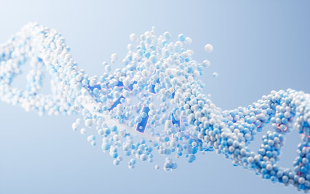 DNA with biological concept, 3d rendering. 3D illustration.の写真素材