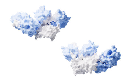 Protein structure with biological concept, 3d rendering. 3D illustration.の写真素材