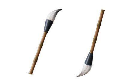 Chinese bamboo brush, 3d rendering. 3D illustration.