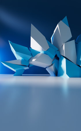 Abstract geometric interior structure, 3d rendering. 3D illustration.の写真素材