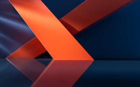 Abstract geometric interior structure, 3d rendering. 3D illustration.の写真素材