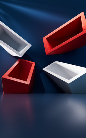 Abstract geometric interior structure, 3d rendering. 3D illustration.の写真素材