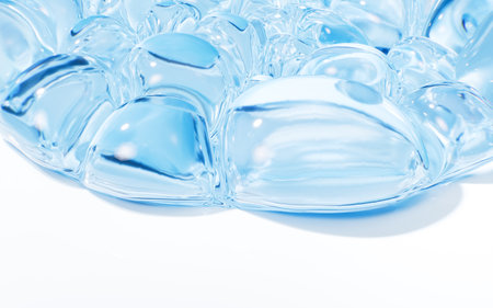 Inflating soft bubbles background, 3d rendering. 3D illustration.の写真素材