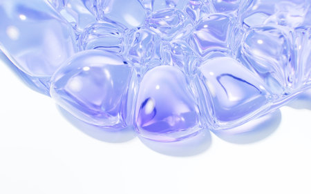Inflating soft bubbles background, 3d rendering. 3D illustration.の写真素材