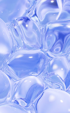 Inflating soft bubbles background, 3d rendering. 3D illustration.の写真素材