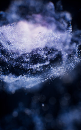 Fantastic dense flowing particles background, 3d rendering. 3D illustration.の写真素材