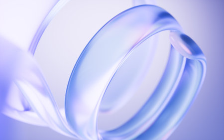 Transparent gradient glass background, 3d rendering. 3D illustration.の写真素材