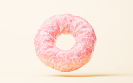 Inflatable soft ring balloon, 3d rendering. 3D illustration.の写真素材