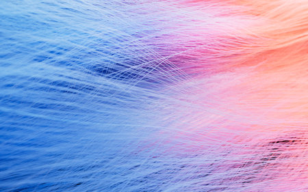 Wave hair with gradient color, 3d rendering.の写真素材