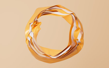 Flowing wave multilayer background, 3d rendering. 3D illustration.の写真素材