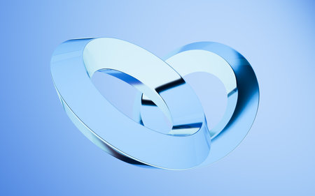 Abstract gradient glass geometry background, 3d rendering. 3D illustration.