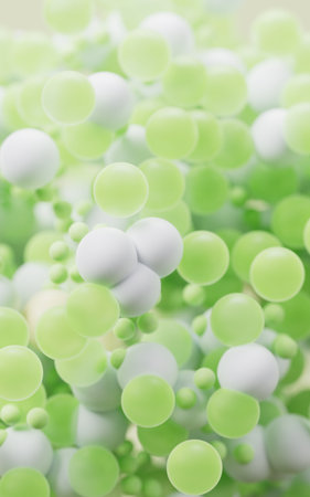 Abstract dense particles spheres background, 3d rendering. 3D illustration.の写真素材