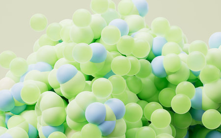 Abstract dense particles spheres background, 3d rendering. 3D illustration.の写真素材
