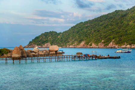 The pier on the island のeditorial素材