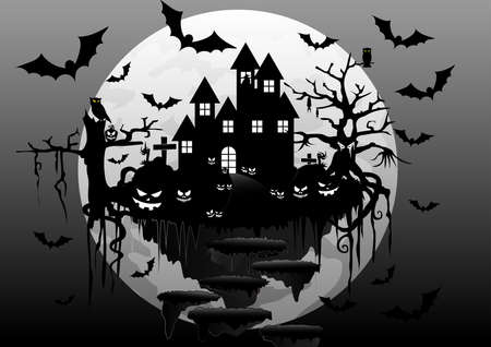 The night of darkness in october everyone must remember. Happy halloween.のイラスト素材