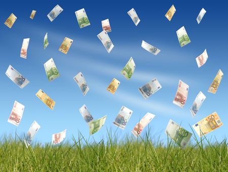 Flying moneyの写真素材