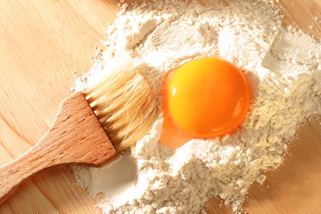 Kitchen utensil. Set of kitchen utensil made from wood.の写真素材