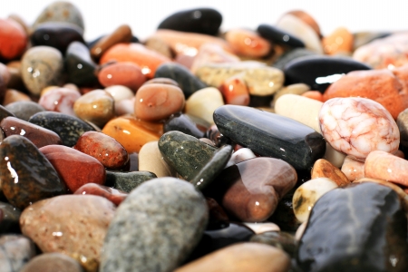 Sea background made from stones.の写真素材
