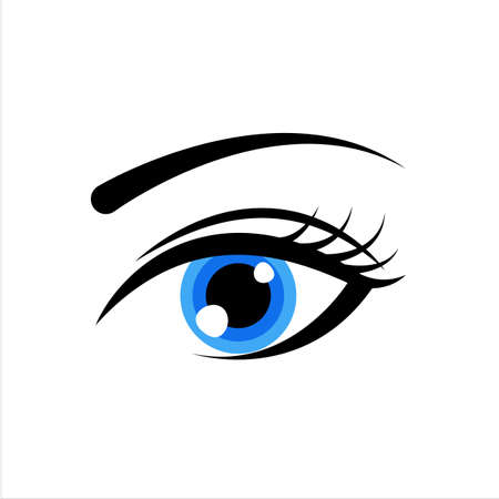 Vector illustration of blue eye のイラスト素材