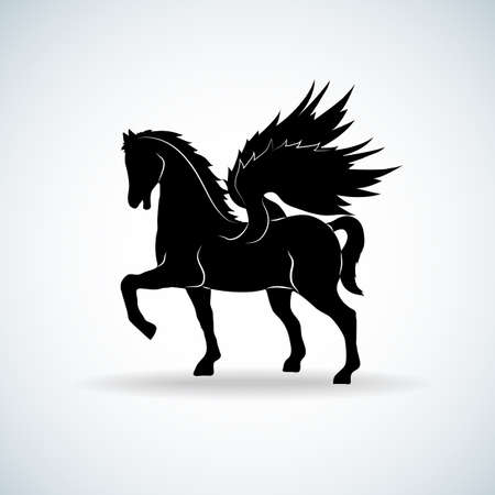 Pegasus silhouetteのイラスト素材