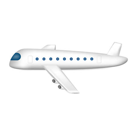 Airplane. Vector illustration. Isolated on white.のイラスト素材