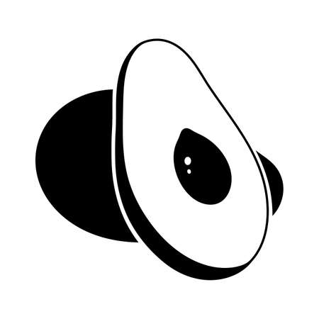 Avocado fruit icon. Vector illustration.のイラスト素材
